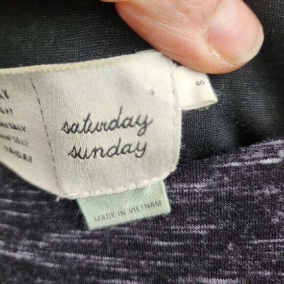 Anthropologie Saturday Sunday Womens Mini Dress Size Small Gray Tie Waist Office - Picture 8 of 8